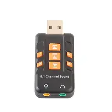 USB звуковая карта 8,1 канала виртуальный CH 3D аудио адаптер усилители домашние пластик в виде ракушки внешний компьютер звуковые карты для ПК