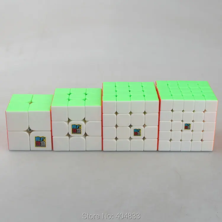 Mofangjiaoshi 2x2 3x3 4x4 5x5 Stickerless набор подарочной коробке Cubo magico Speedcube Развивающие игрушки