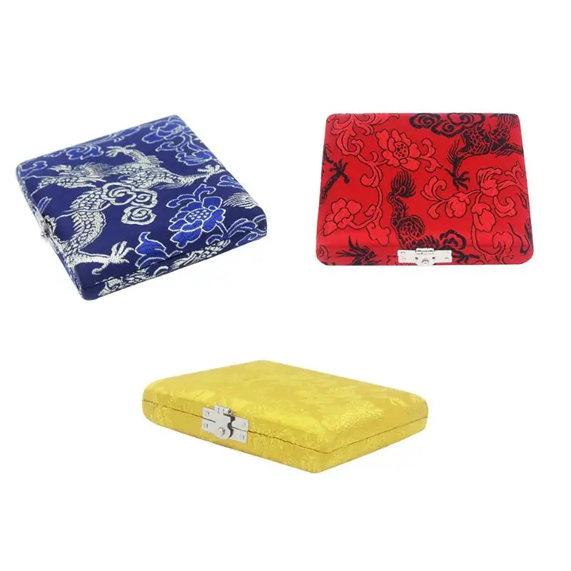 

6pcs Lightweight Oboe Reeds Storage Box Wood Case with Exquisite Dragon Embroidery For 6 Reeds Musical Instrument Accessories