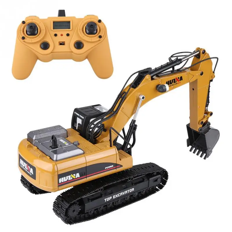 HUINA 1580 RC экскаватор игрушки 2 4G 1/14 23 канала 3 в 1 электрический строительный