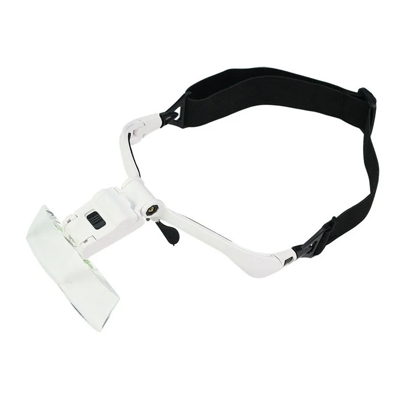 Headband Replaceable Lens Magnifying Glass With LED Light Glasses Illuminated Magnifier 1X 1.5X 2X 2.5X 3.5X Free Hands Tools