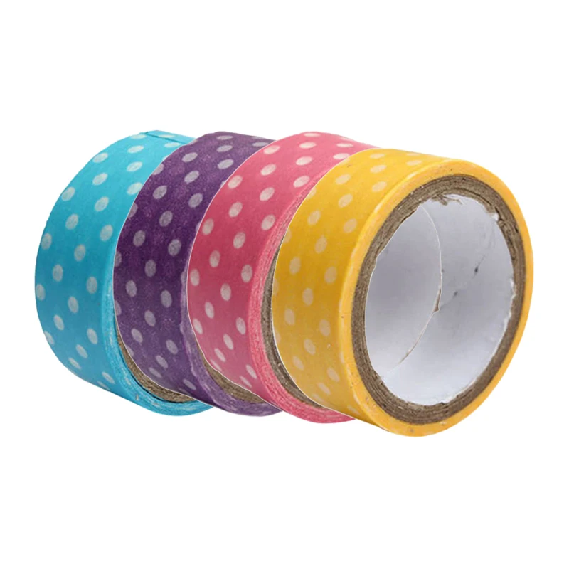 15mm*3m Dot Print Washi DIY Masking Paper Roll Tape Decorative Adhesive