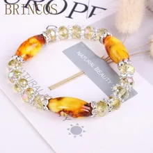 Браслеты с кристаллами женские украшения с бусинами Цыганский браслет Femme украшения для влюбленных Черные Горячие Бохо большой ручной работы