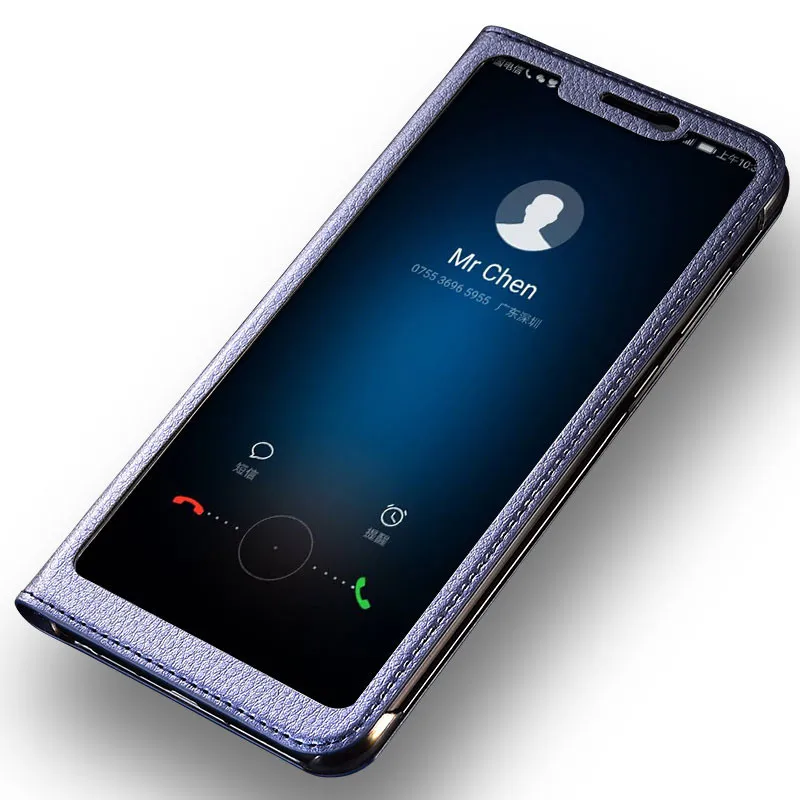 Чехол для Huawei P20 lite Nova 3e чехол с полным окошком из искусственной кожи флип
