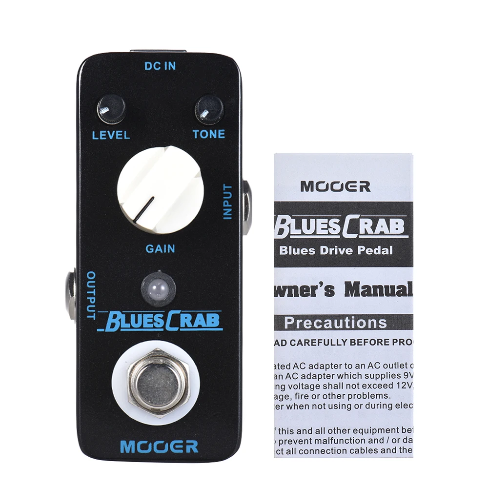

MOOER BLUES CRAB Guitar Pedal Blues Overdrive Guitar Effect Pedal True Bypass Full Metal Shell Guitar Parts & Acccessories