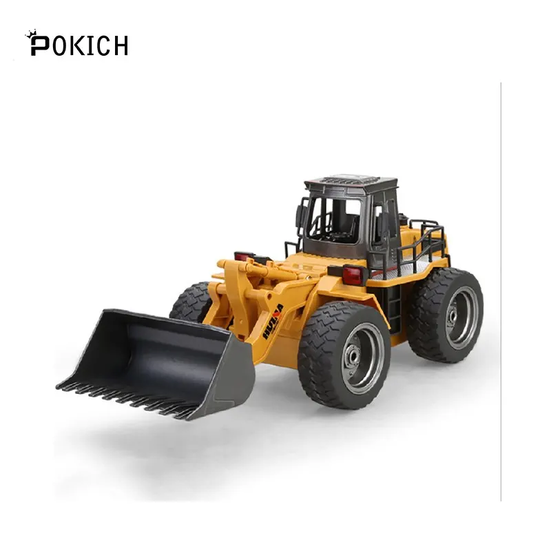 Колесный фронтальный погрузчик Pokich RC 1:18 бульдозер с дистанционным управлением 6