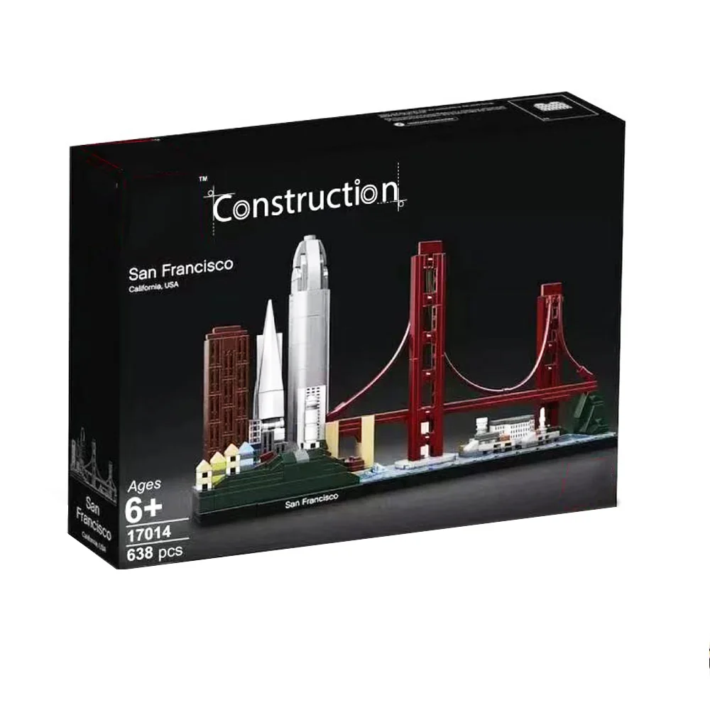 

2019 New 17014 Sans Franciscoes Compatible with Legoing architecture 21043 Set Building Blocks Educational Toys DIY Gifts