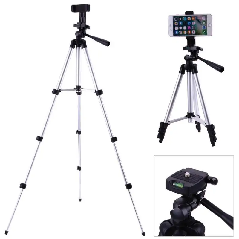 

For DSLR Camera Phone Professional Foldable Tripod Holder Stand 360 Degree Swivel Fluid Head Tripod+Carry Bag with Holder