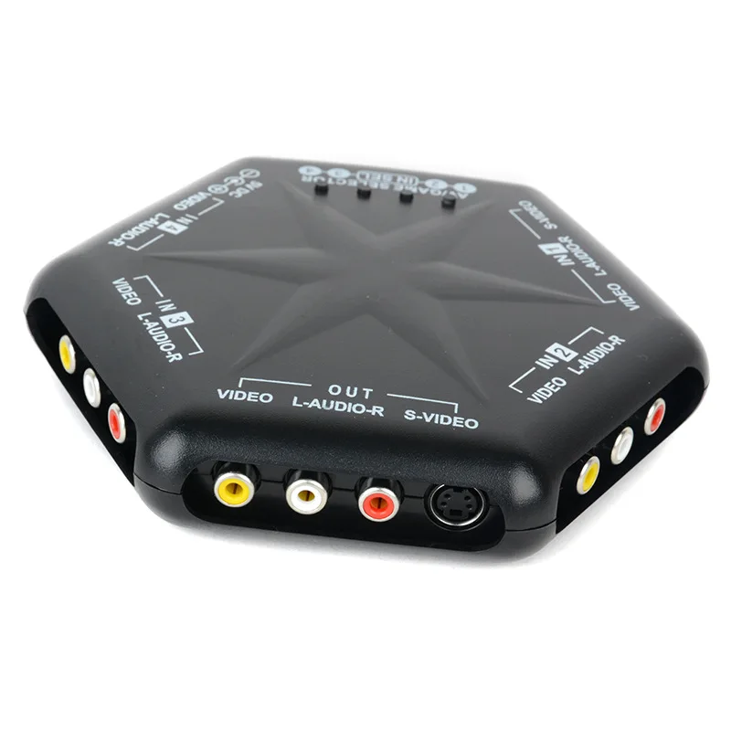 

Audio Video AV RCA Switch Splitter Selector 4 in 1 out S-Video Video Audio Game RCA Composite AV Cable For XBOX PS2 TV DVD