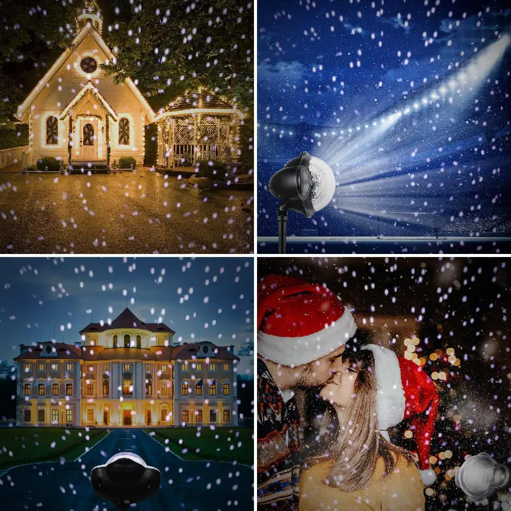 SOLLED LED Waterproof Snowfall Light Projector with Remote Control Snow Falling Light for Indoor Outdoor Christmas Halloween SOLLED LED Waterproof Snowfall Light Projector with Remote Control Snow Falling Light for Indoor Outdoor Christmas Halloween