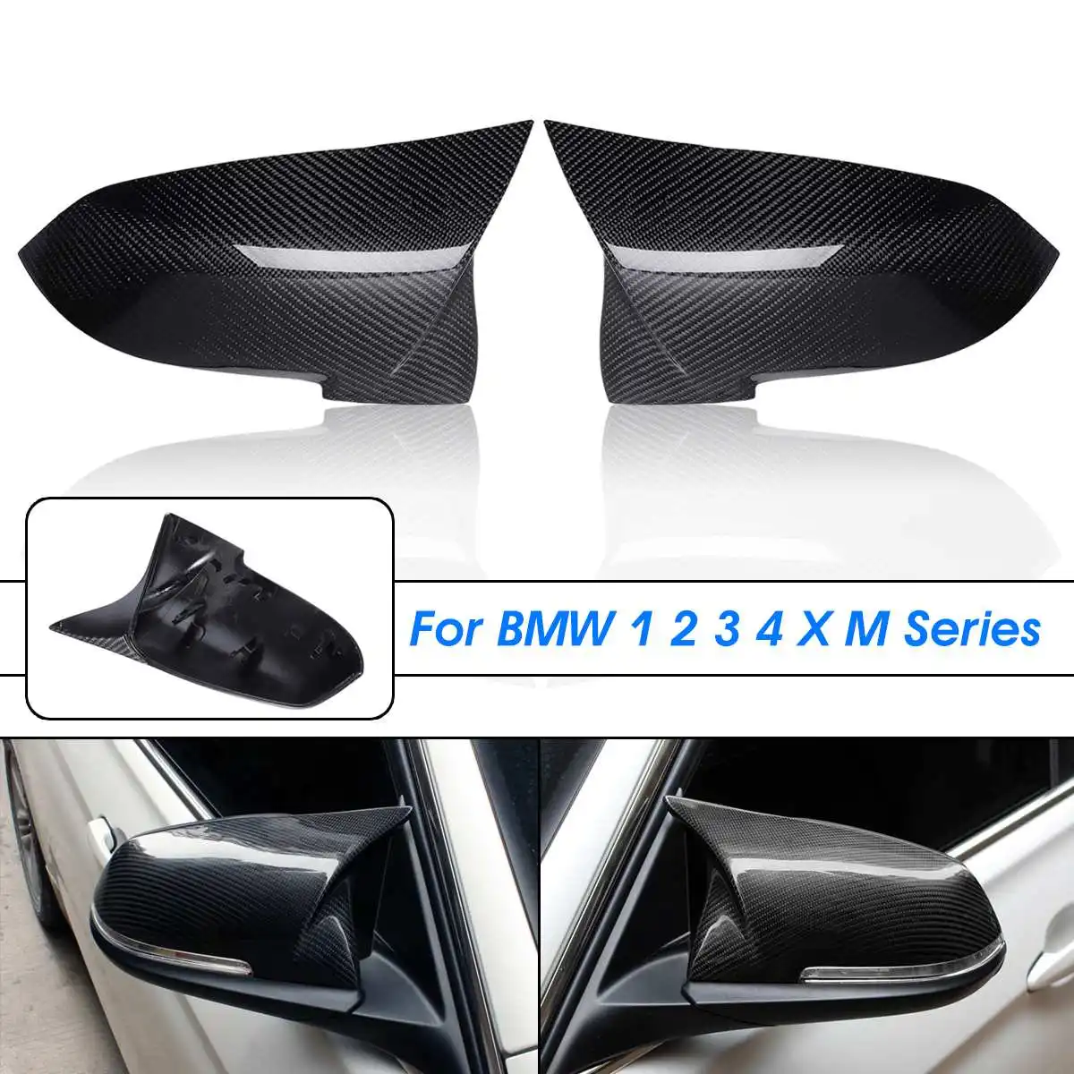 

For BMW 1 2 3 4 X M series Rear View Mirror Cover Carbon Fiber For BMW F20 F22 F23 F30 F31 F32 F33 F36 F87