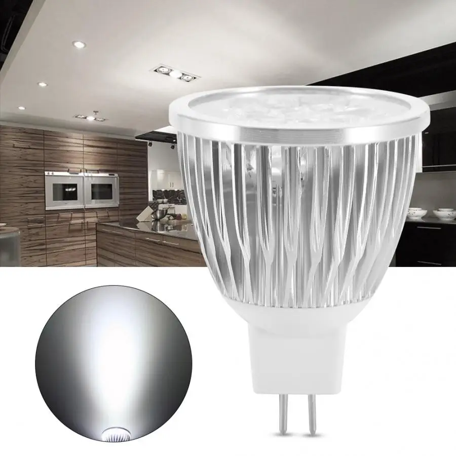 

12V MR16 5W LED Light Bulb Aluminum Decorating Lamp Cold White For Home Restaurant Hotel Bar