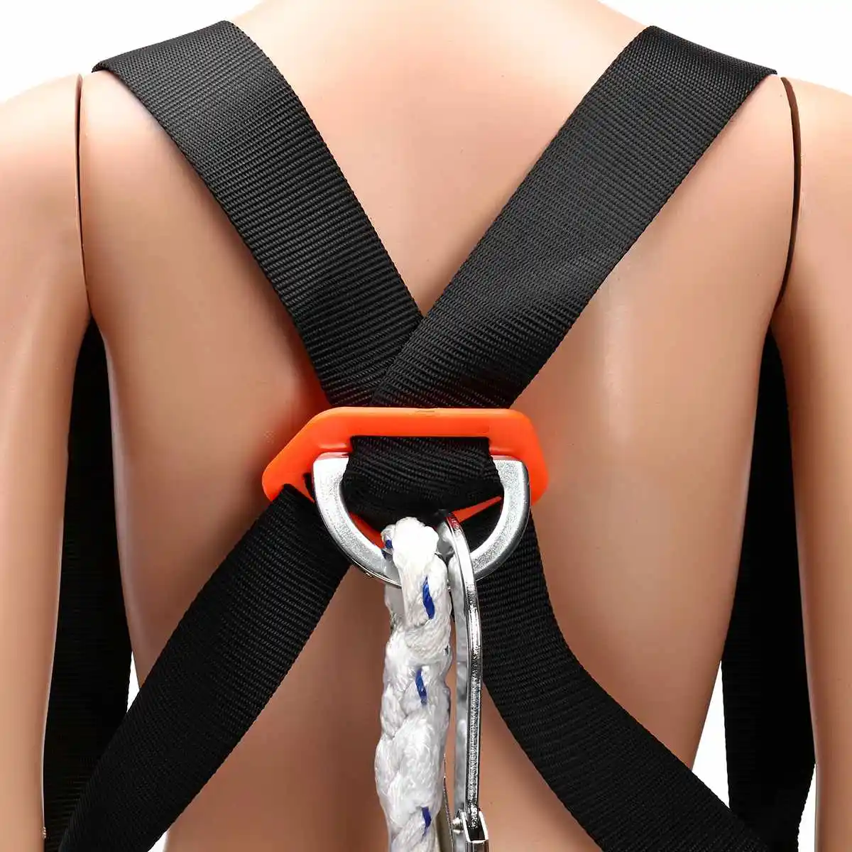 100 кг нагрузка всего тела ремень безопасности Защита от падения комплект с ударно-Впитывающая веревка для наружного скалолазания плечевой ремень