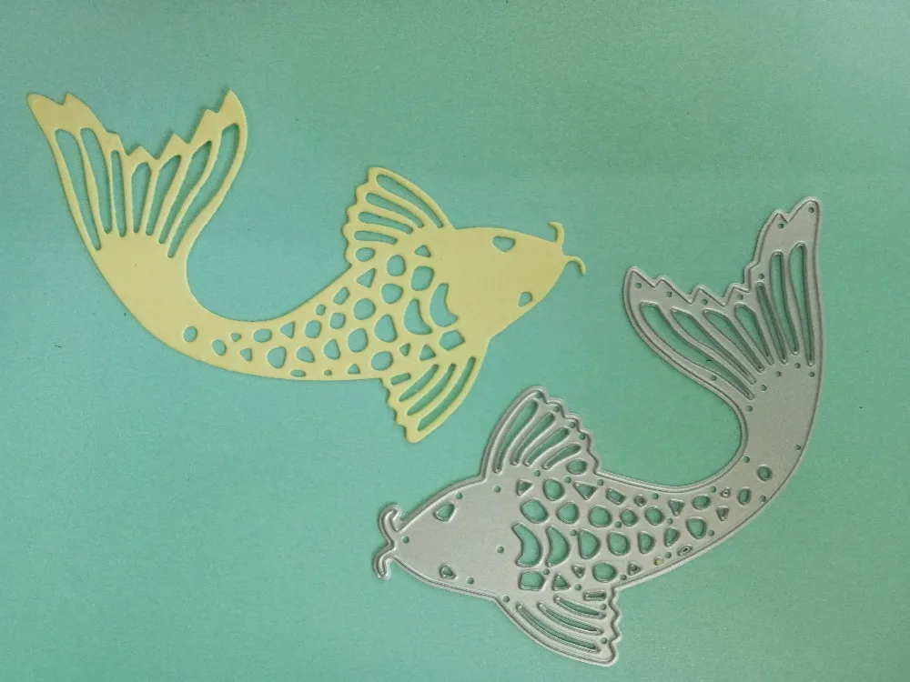 McDies Fancy Koi Fish Metal Cutting Dies for Scrapbooking album Emboss
