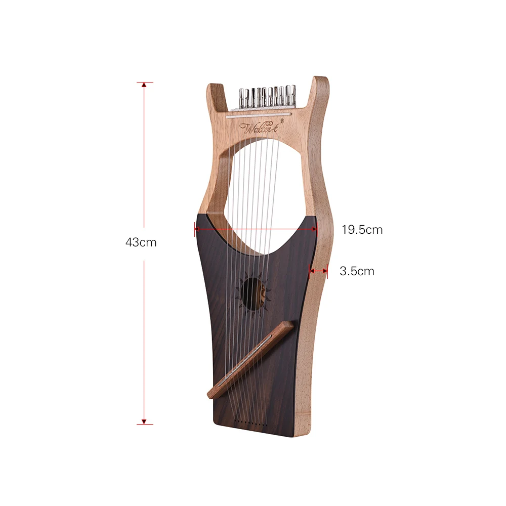 10-String деревянный Лира Арфы нейлоновые струны ель topboard буковая древесина щита строка инструмента с сумкой для переноски