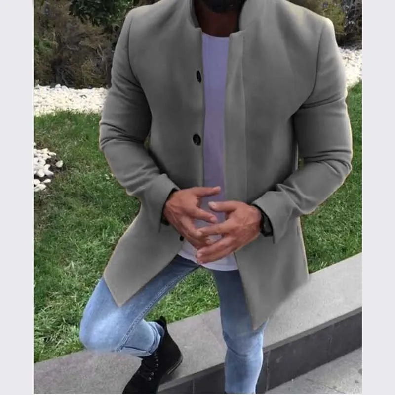 Moomphya 2019 New Arrived Long style coat men Solid color windbreaker trench coat men Long sleeve mens overcoat jacket outwear Moomphya 2019 New Arrived Long style coat men Solid color windbreaker trench coat men Long sleeve mens overcoat jacket outwear