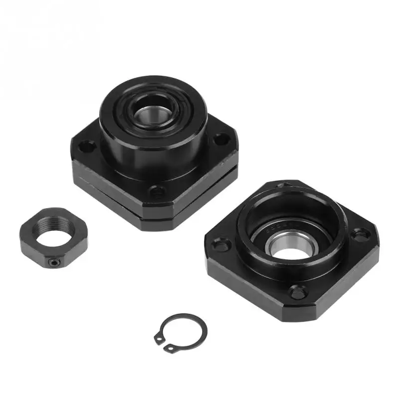 

1Set Fixed Floated Side End Supports Bearing Housing Mounts for Ball Screw Rolling Bearing Block Holder Diameter 15mm