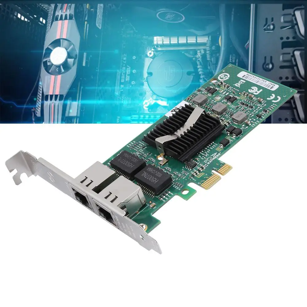 Для Intel 82575EB/GB PCI E Двухпортовая гигабитная LAN Ethernet Сетевая карта Карта|Сетевые