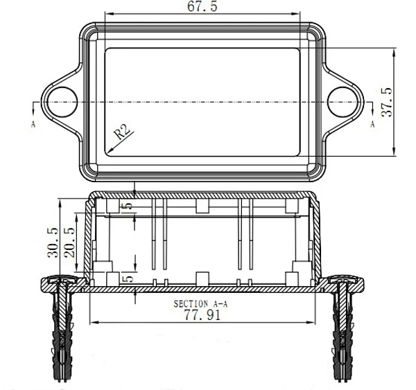 plastic box enclosure electronics junction housing abs plastic instrument enclosure project enclosure housing case szomk diy enclosure  (7).jpg