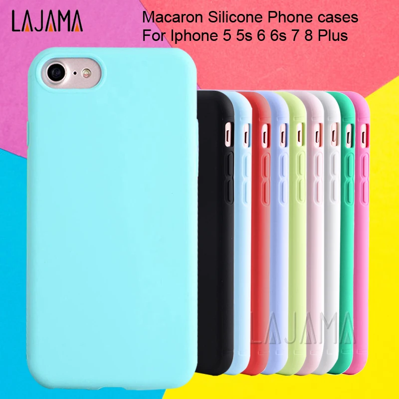 For Iphone 6s case For Iphone 6 Macaron Phone Bag Cases Silicone Case for Iphone 5 5s se 6 6s 7 8 Plus Case Cover for Iphone 6