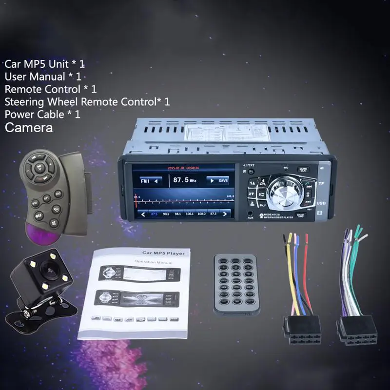 

4.1 Inch Bluetooth Rear View Camera MP5 Player Single Spindle MP3 Player Car Stereo Audio MP5 Playerwith Bluetooth Hands-free