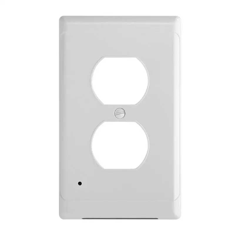 

Round Wall Outlet Plate with LED Lights US Plug Coverplate Socket Cover American Socket Panel Plug Coverplate Socket Cover