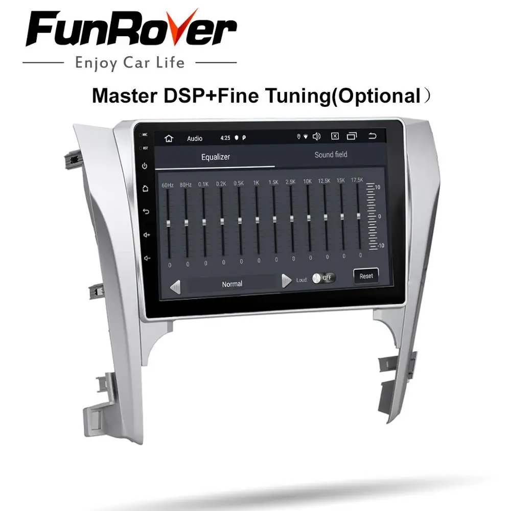 Flash Deal FUNROVER android 9.0 2.5D+IPS car dvd multimedia player For Toyota Camry 50 2012-2014 radio gps navigation system navi DSP RDS 3