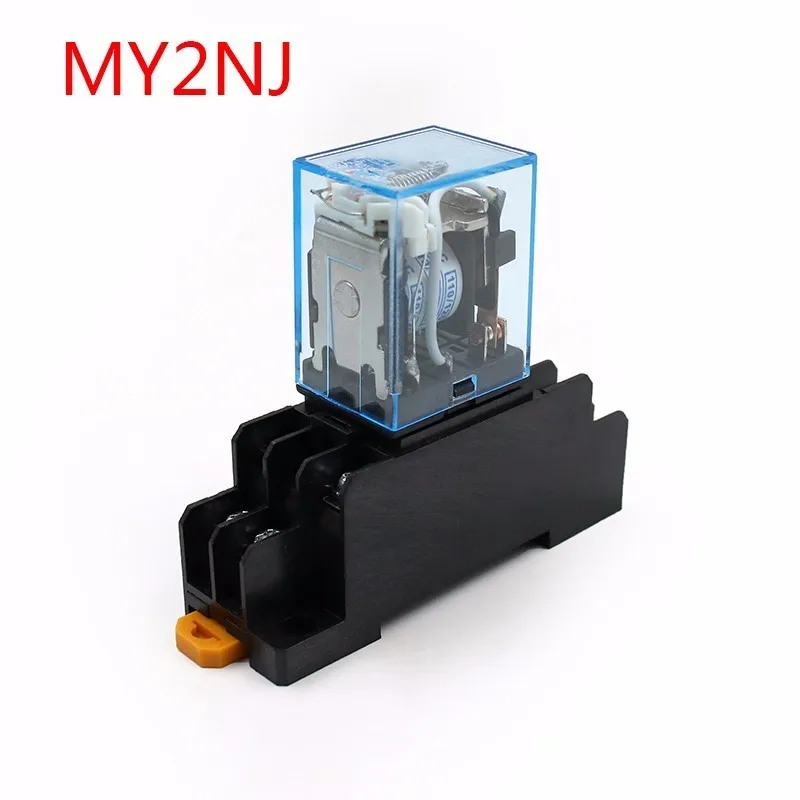 

MY2NJ MY2P HH52P Relay Coil General DPDT Micro Mini Electromagnetic Relay Switch with Socket Base LED AC 110V 220V DC 12V 24V