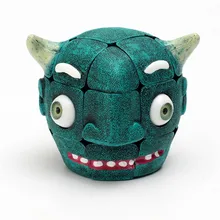 Кубик рубика Интеллектуальный Магический кубик головоломка 3D головоломка Carni Chaak Ox-head Новинка день всех святых Обучающие магические Кубики Игрушки Детские подарки 3x3x3