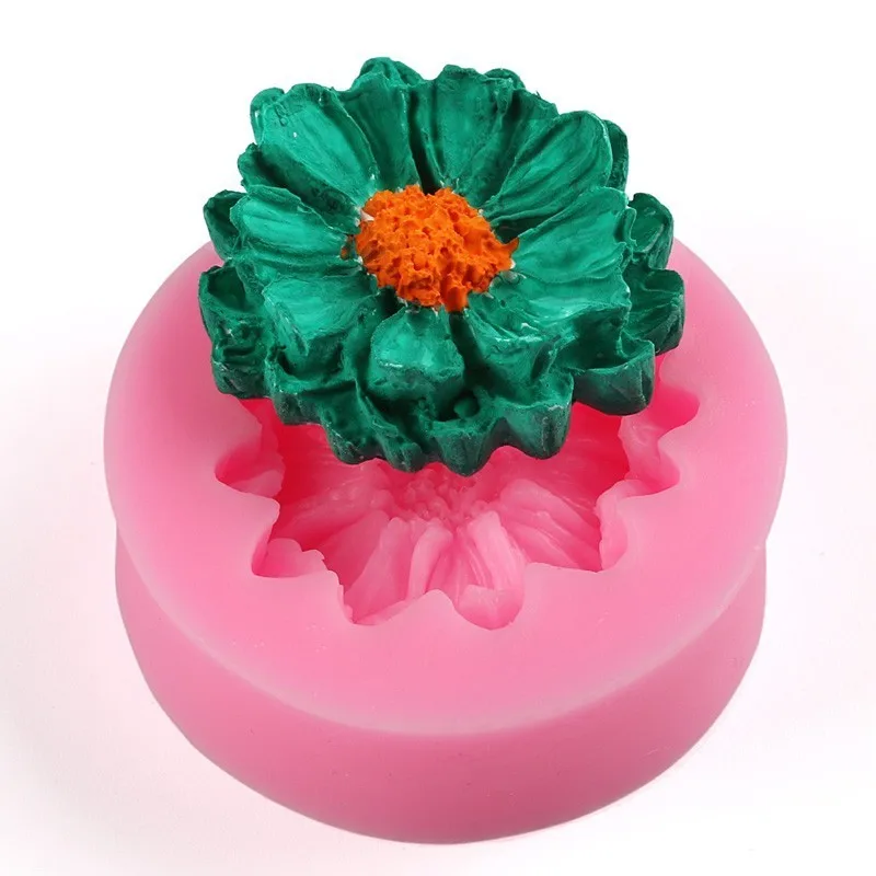 Baking Tools Chrysanthemum Shape Fondant Cake Mould Sun Flower Silicone Mold Decorating Tool Kitchen | Дом и сад