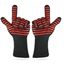 Перчатки для барбекю 1/шт. Высокая температура 500 Цельсия противопожарные перчатки для микроволновой печи теплоизоляционные противоскользящие огнезащитные