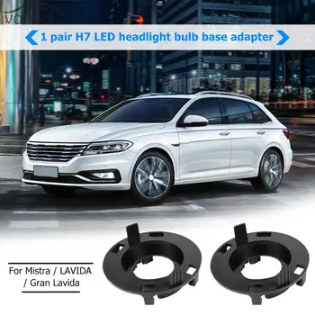 

1Pair Automobiles H7 LED Headlight Bulb Base Adapters Holders for Elantra Kia K3 K6 For Mistra / LAVIDA /Gran Lavida