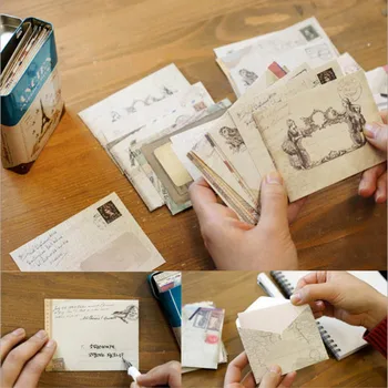 

12 Pcs/lot 12 Freshs Stationery Small Beautiful European w57 For Invitation Card Kids Student Supply 03210 Storage Envelope