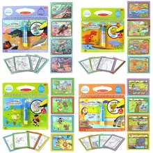 Многоразовая раскраска Волшебная Вода Рисование книга набор Раскраска с волшебной ручкой образование живопись доска для детей игрушки