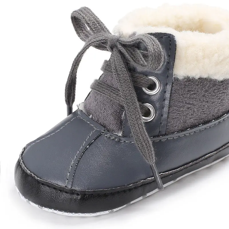 PUDCOCO Newest 2020 Newborn Toddler Shoes Baby Boy Girl Ankle Snow Winter Warm Plush Boots Crib Shoes Anti-slip Sneakers