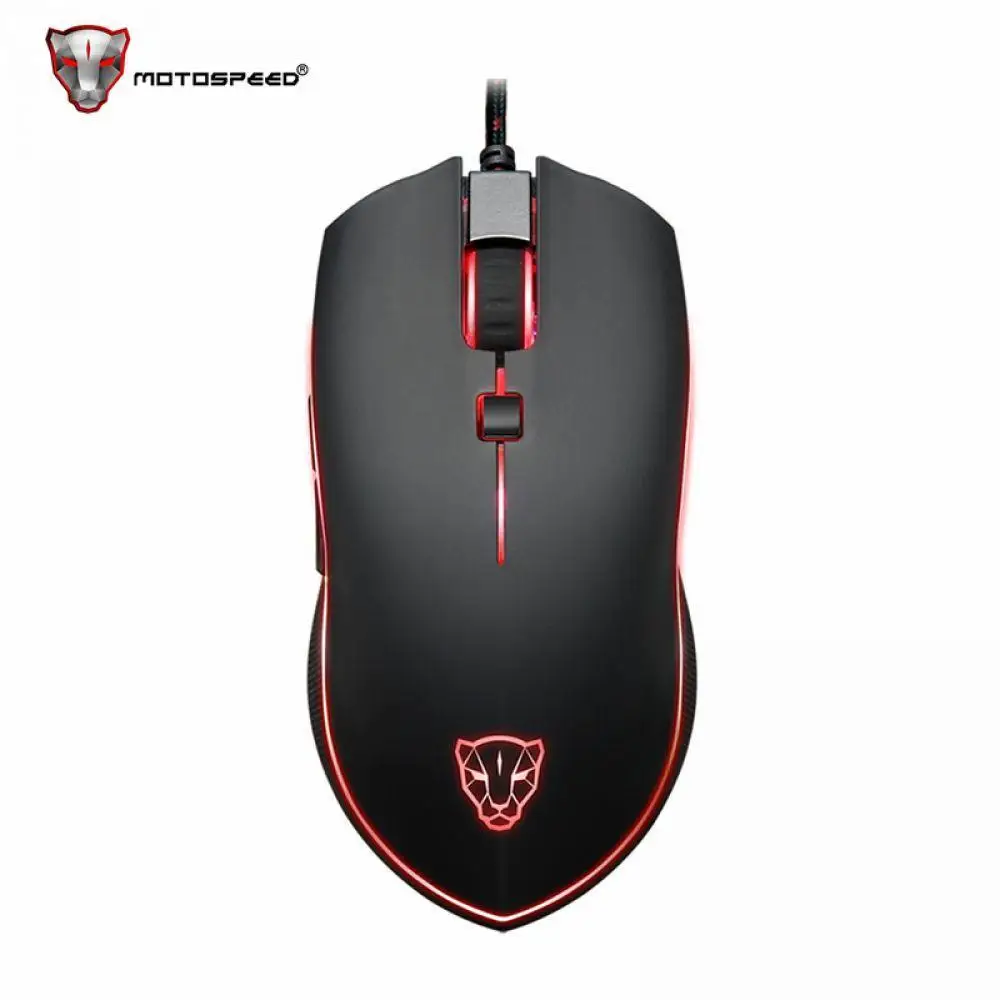 

Motospeed V40 Professional USB Wired Gaming Mouse 6 Button Optical with LED Backlit Display Pro Gamer For PC Laptop Desktop
