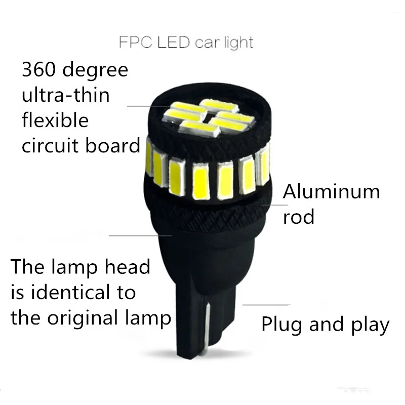 Автомобильный светильник светодиодный T10 4014 21 SMD автомобильный белый|Сигнальная