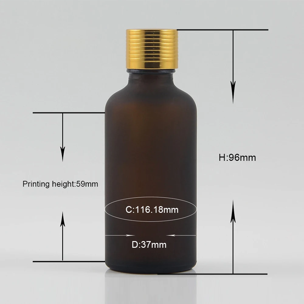 

China supplier 50ml glass luxury serum bottle packaging, 50ml olive oil glass frosted containers