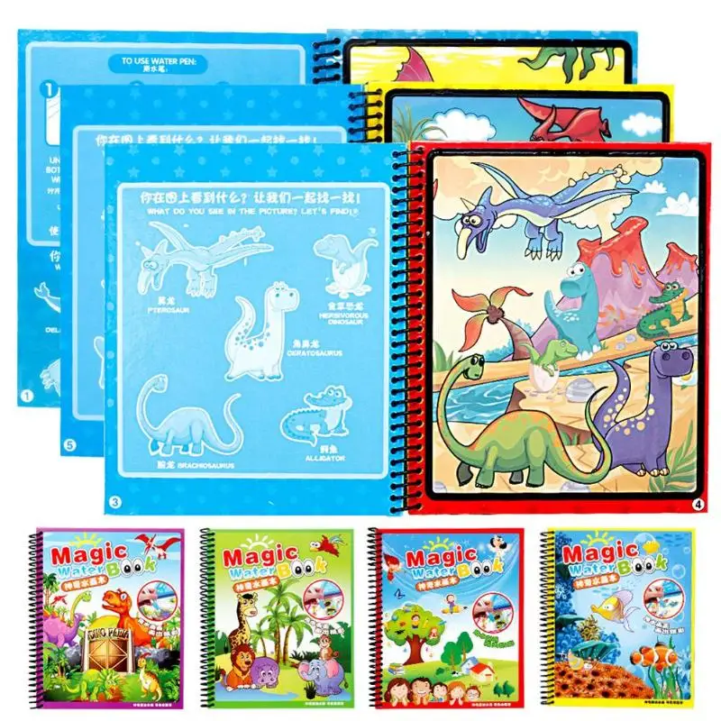 

Magic Reuse Water Drawing Book Painting Coloring Book Kids Educational Toys