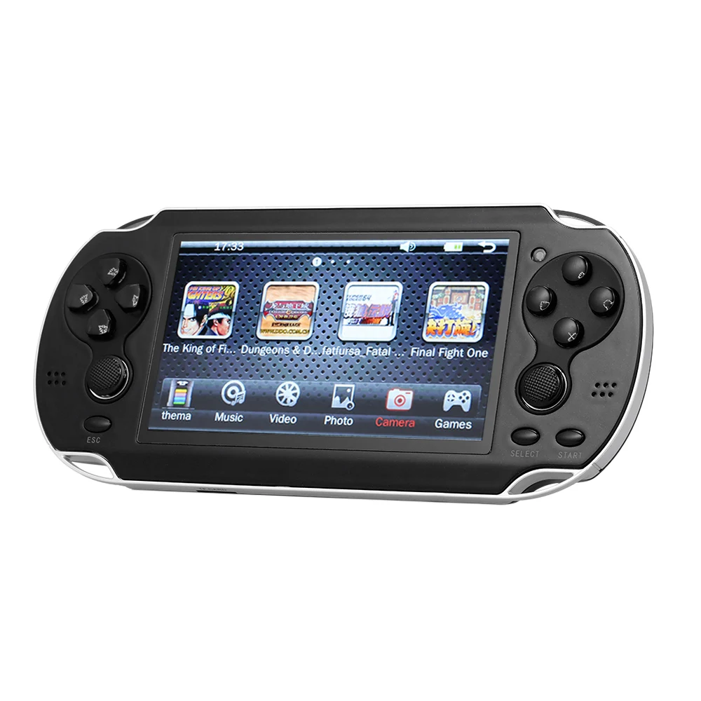 

V8 Handheld Game Players 8GB Built-in 400 Games Game Console Double Rocker 4.3" Screen MP4 Player Camera Function Support AV Out