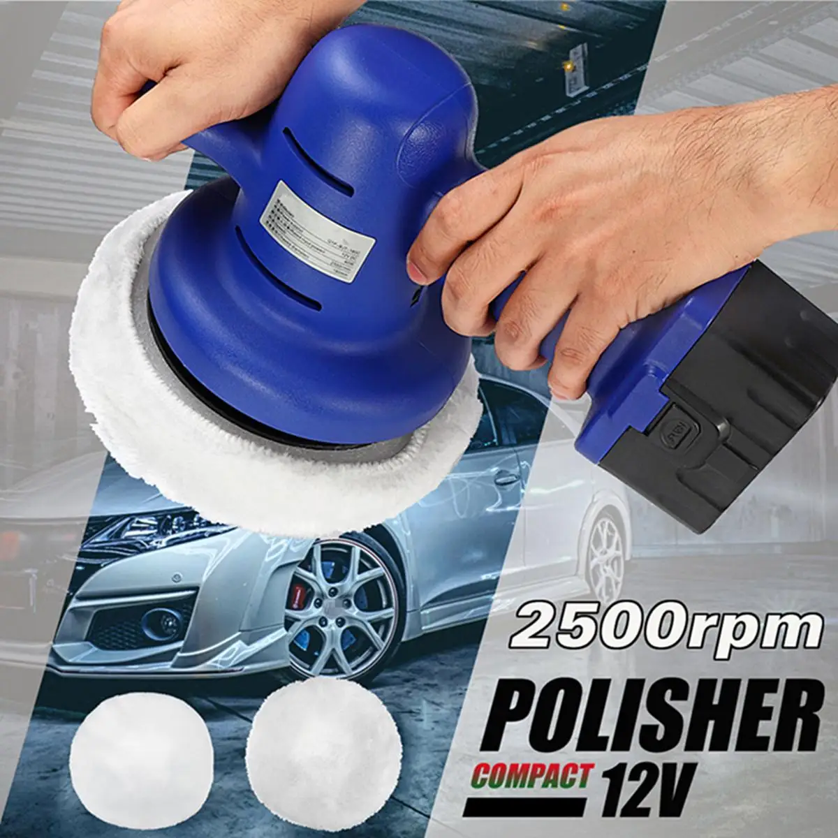 

Portable Cordless Car Polisher Cleaner Polish Machine Waxing Machine With 12V Lithium Battery For Car Trucks