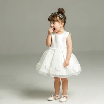 

Baby Girls Flower Girl Dresses Party Baptism Prom Ball Gown Toddler Wedding Princess First Communion Gowns
