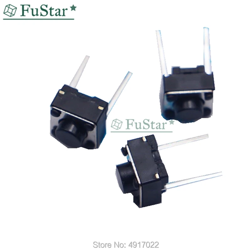100Pcs Middle 2 pins 6*6*5 mm Switch Tactile Push Button Switches 6x6x5mm 6*6*5mm DIP2 | Строительство и ремонт