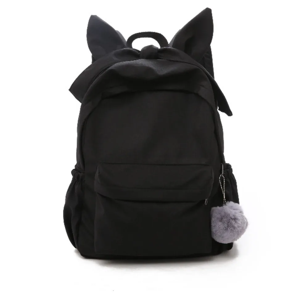 

Sweet Lady Women's Backpack Polyester Cat Type Shoulders Girls Backpacks Zipper Solid Bag Soft Handle Casual Student Bags