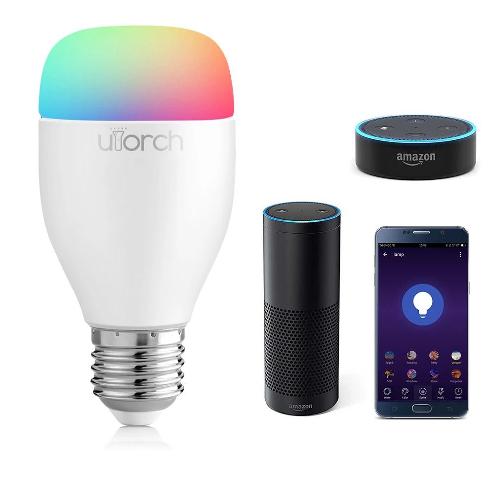 Utorch LE7 E27 Smart WiFi RGBW LED Light Bulb Dimmable for ...