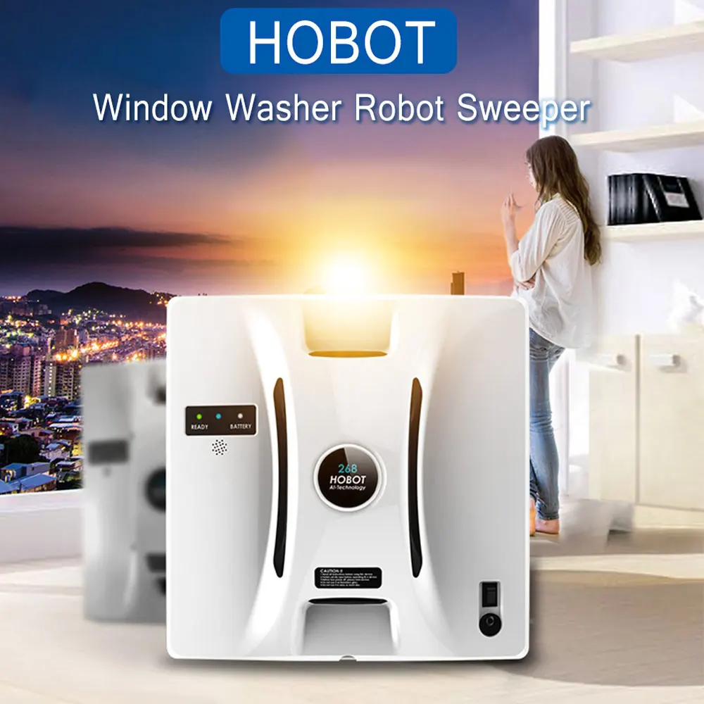 

Window Vacuum Cleaner Window Cleaning Robot High Suction Anti-Falling Remote Control Wet Dry Wiping Washer Robot Sweeper