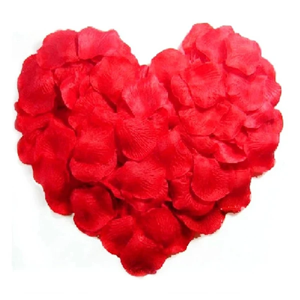 

500pcs Lifelike Artificial Silk Red Rose Petals Decorations for Wedding Party