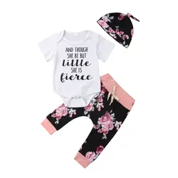 Комплект одежды для новорожденных девочек; Комбинезон для маленьких девочек; комбинезон + штаны с цветочным рисунком; леггинсы; комплект