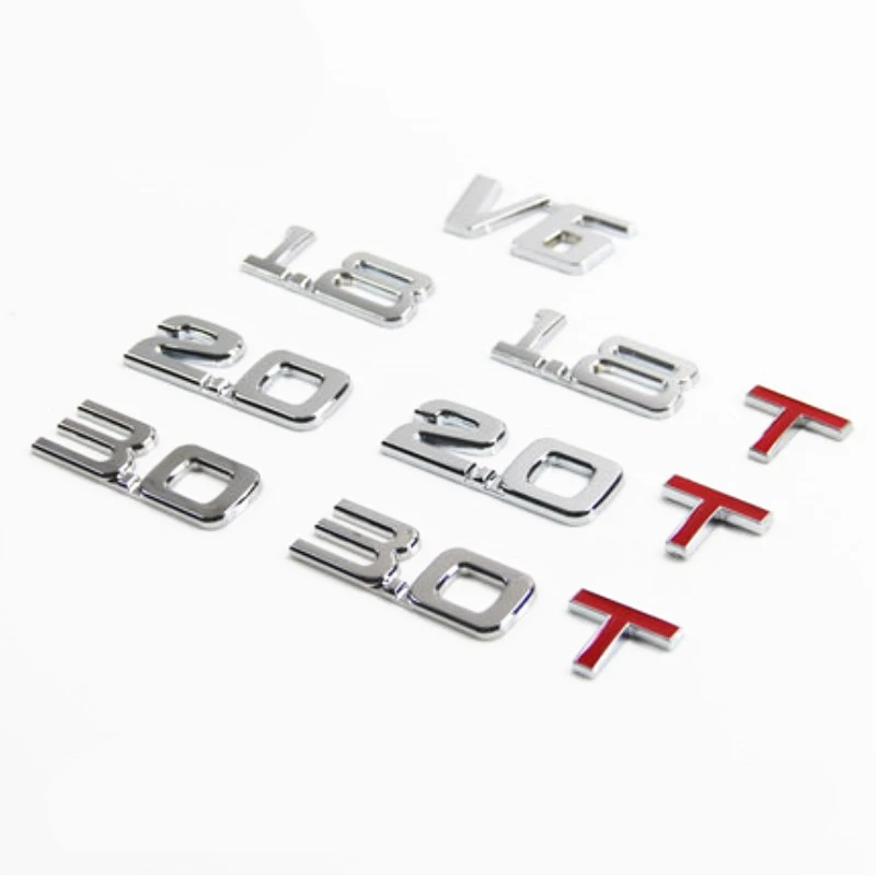 

Car Rear Tail Metal Car Stickers Personality Tail Metal Stickers 1.8T 2.0T 2.2T 3.0T Stickers