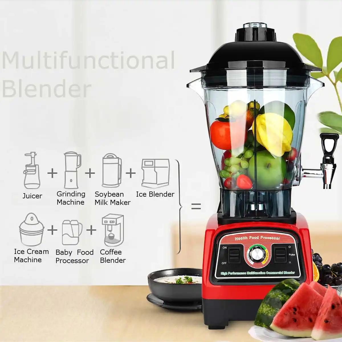 

AC220V~240V 6L Blenders G7600 EU/US/AU Plug 2800 W with Blenders Tamper Adjustable Speed Efficient Power Metal connect Systems